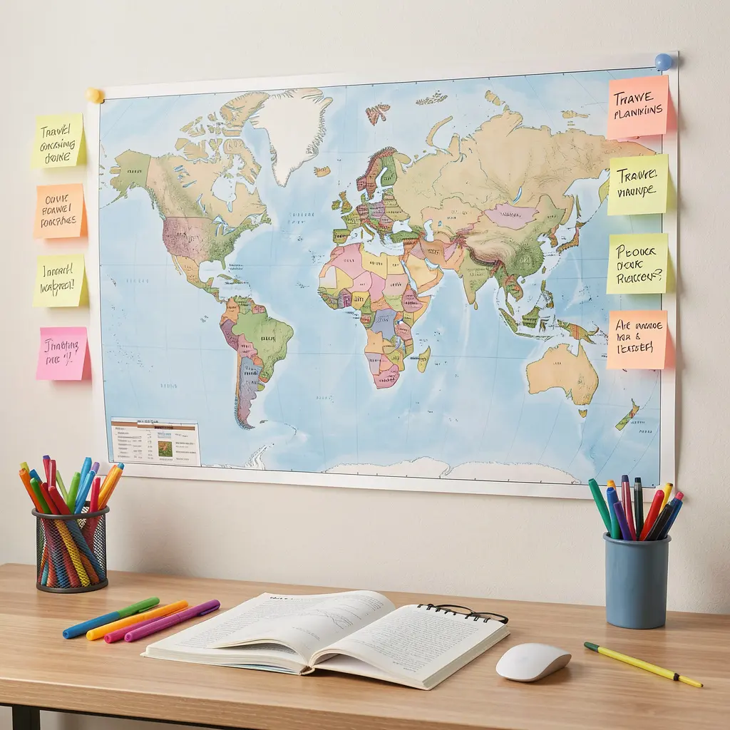 Our travel planning workspace